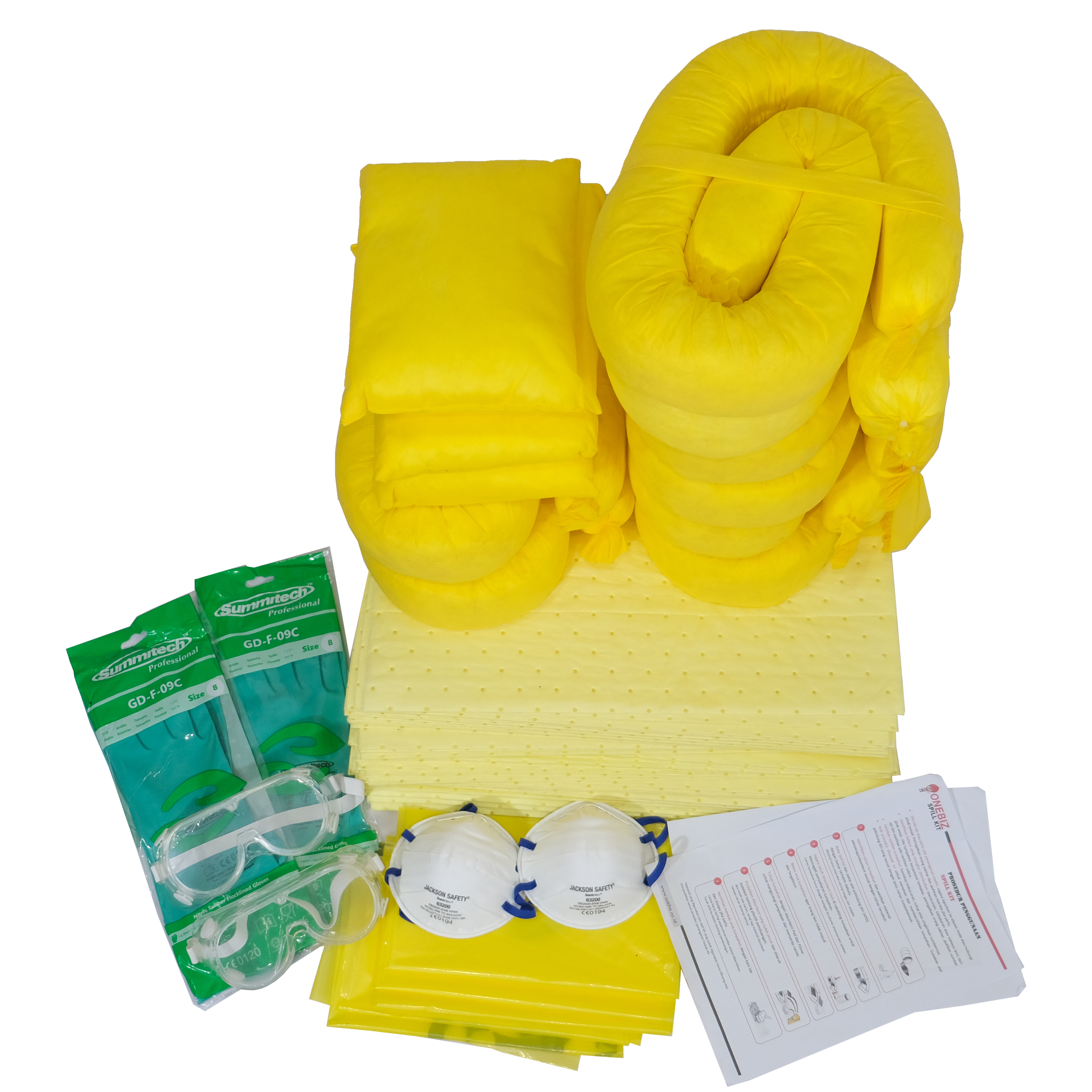 ONEBIZ CHEMICAL SPILL KIT 120 Liter SPILL KIT OB 14-CSK120L-R / 32 Gallon Refill ONEBIZ CHEMICAL SPILL KIT 120 Liter SPILL KIT OB 14-CSK120L-R / 32 Gallon Refill