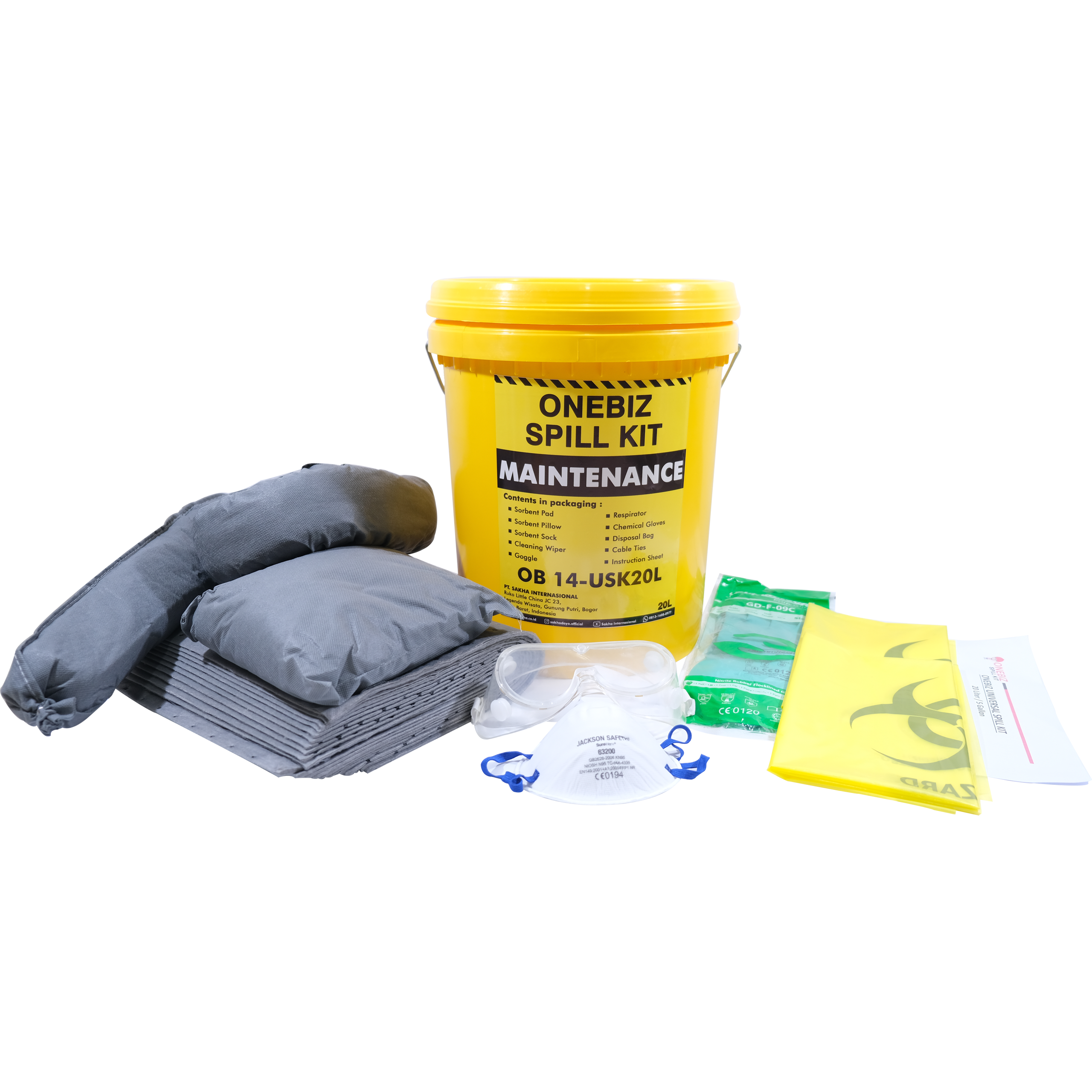ONEBIZ SPILL KIT OB 14-USK20L UNIVERSAL SPILL KIT 20 Liter ONEBIZ SPILL KIT OB 14-USK20L UNIVERSAL SPILL KIT 20 Liter