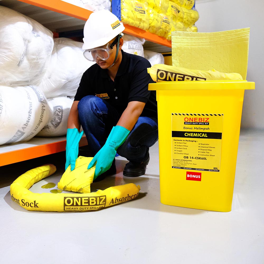 ONEBIZ CHEMICAL SPILL KIT 60 Liter SPILL KIT OB 14-CSK60L / 16 Gallon ONEBIZ CHEMICAL SPILL KIT 60 Liter SPILL KIT OB 14-CSK60L / 16 Gallon