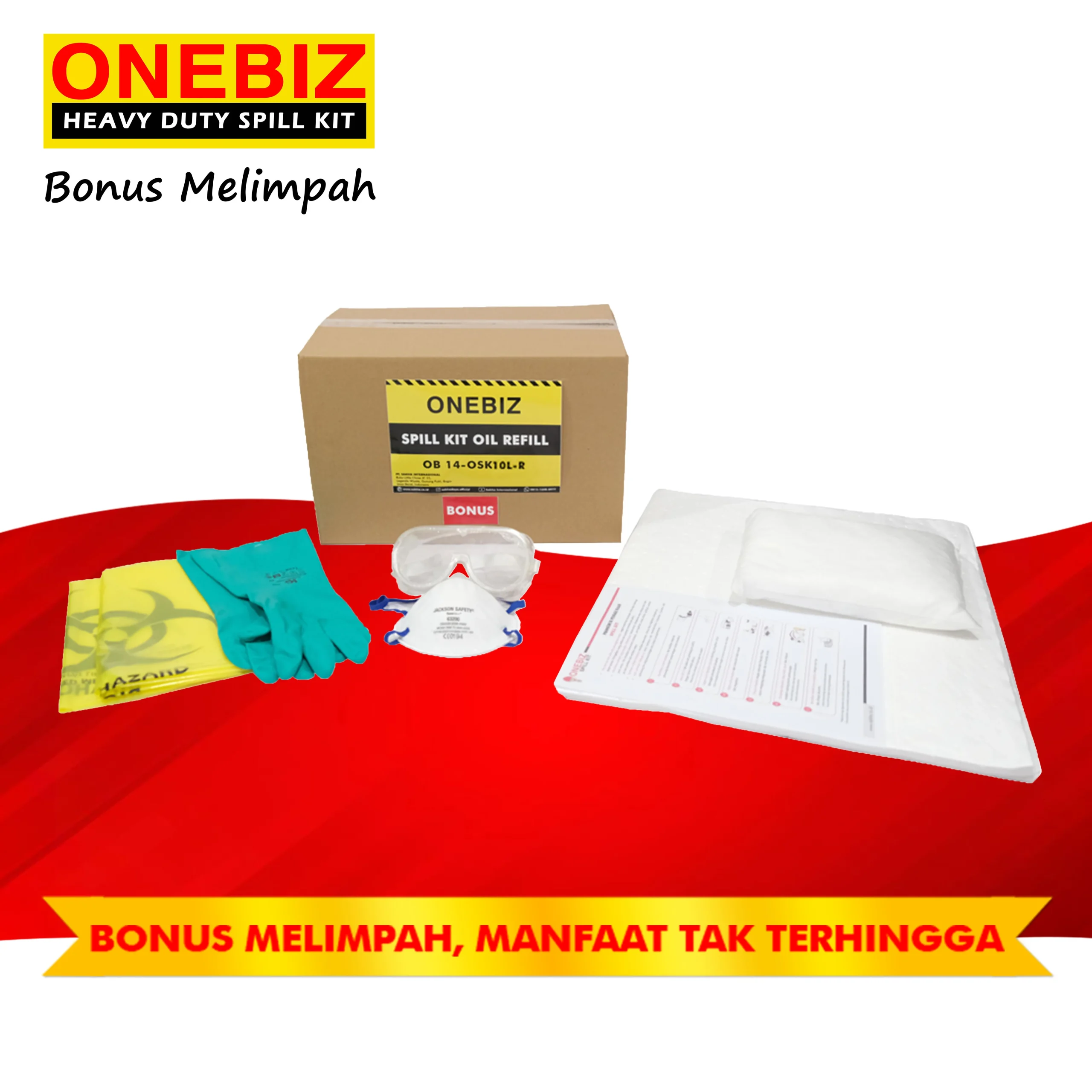 ONEBIZ OIL SPILL KIT 10 Liter Refill SPILL KIT OB 14-OSK10L-R / 3 Gallon ONEBIZ OIL SPILL KIT 10 Liter Refill SPILL KIT OB 14-OSK10L-R / 3 Gallon