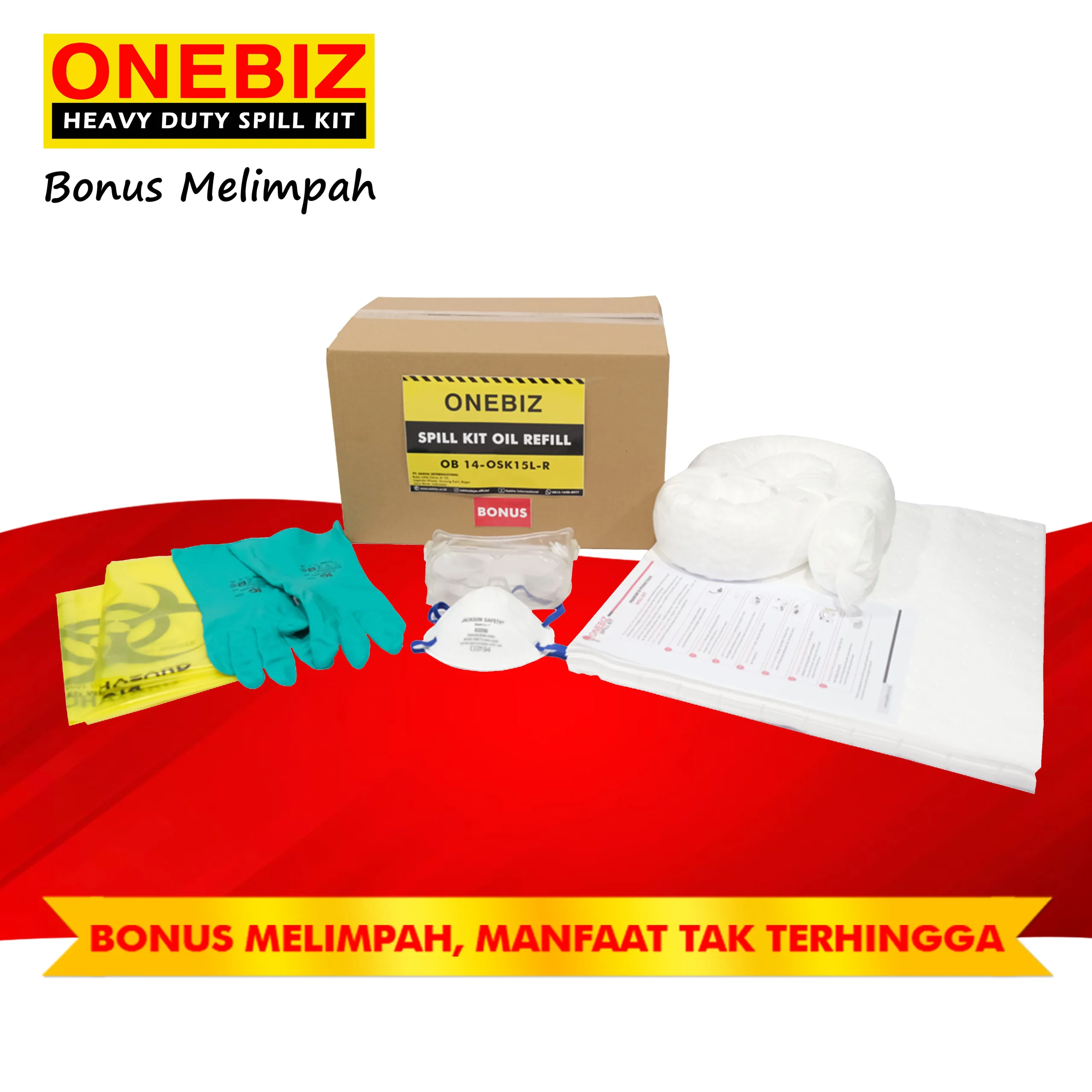 ONEBIZ OIL SPILL KIT 15 Liter Refill Spill Kit OB 14-OSK15L-R / 4 Gallon ONEBIZ OIL SPILL KIT 15 Liter Refill Spill Kit OB 14-OSK15L-R / 4 Gallon