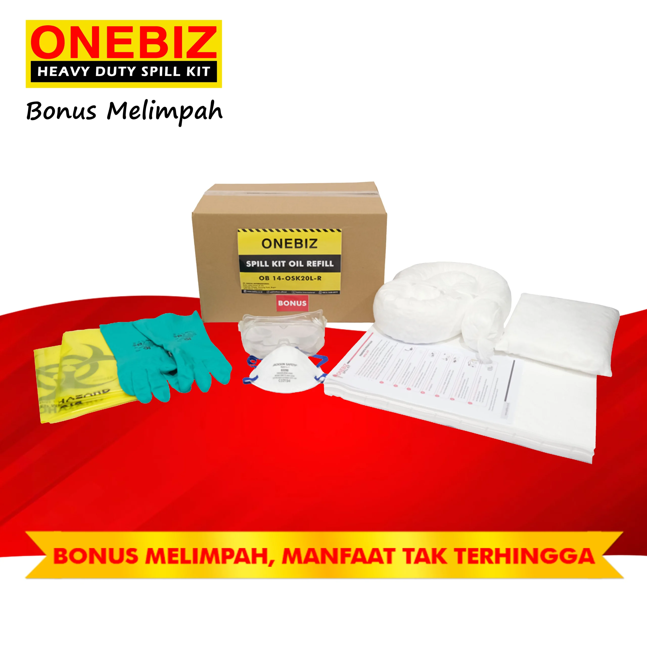 ONEBIZ OIL SPILL KIT 20 Liter Refill SPILL KIT OB 14-OSK20L-R / 5 Gallon ONEBIZ OIL SPILL KIT 20 Liter Refill SPILL KIT OB 14-OSK20L-R / 5 Gallon