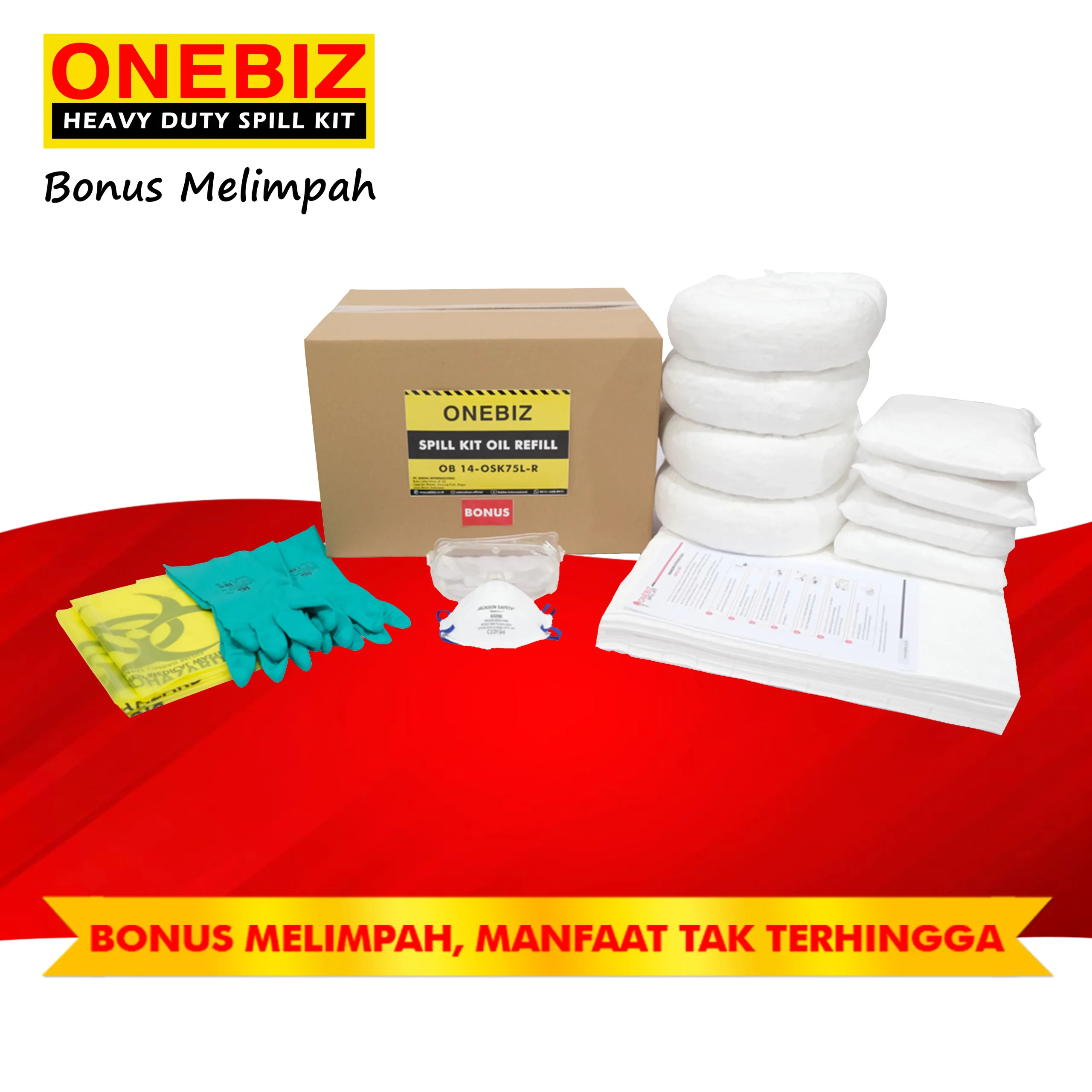 ONEBIZ OIL SPILL KIT 75 Liter Refill SPILL KIT OB 14-OSK75L-R / 20 Gallon ONEBIZ OIL SPILL KIT 75 Liter Refill SPILL KIT OB 14-OSK75L-R / 20 Gallon