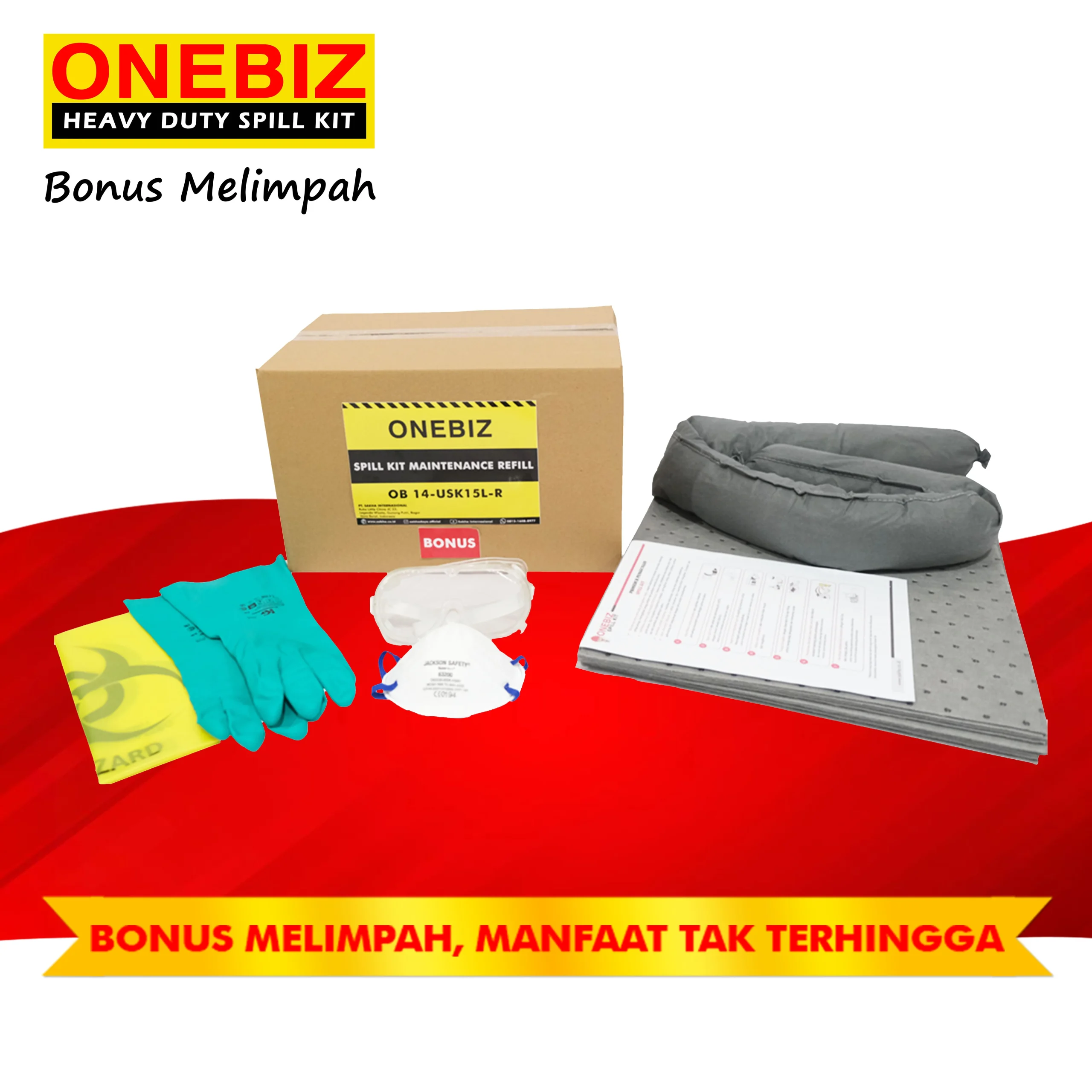 ONEBIZ UNIVERSAL SPILL KIT 15 Liter Refill SPILL KIT OB 14-USK15L-R / 4 Gallon ONEBIZ UNIVERSAL SPILL KIT 15 Liter Refill SPILL KIT OB 14-USK15L-R / 4 Gallon