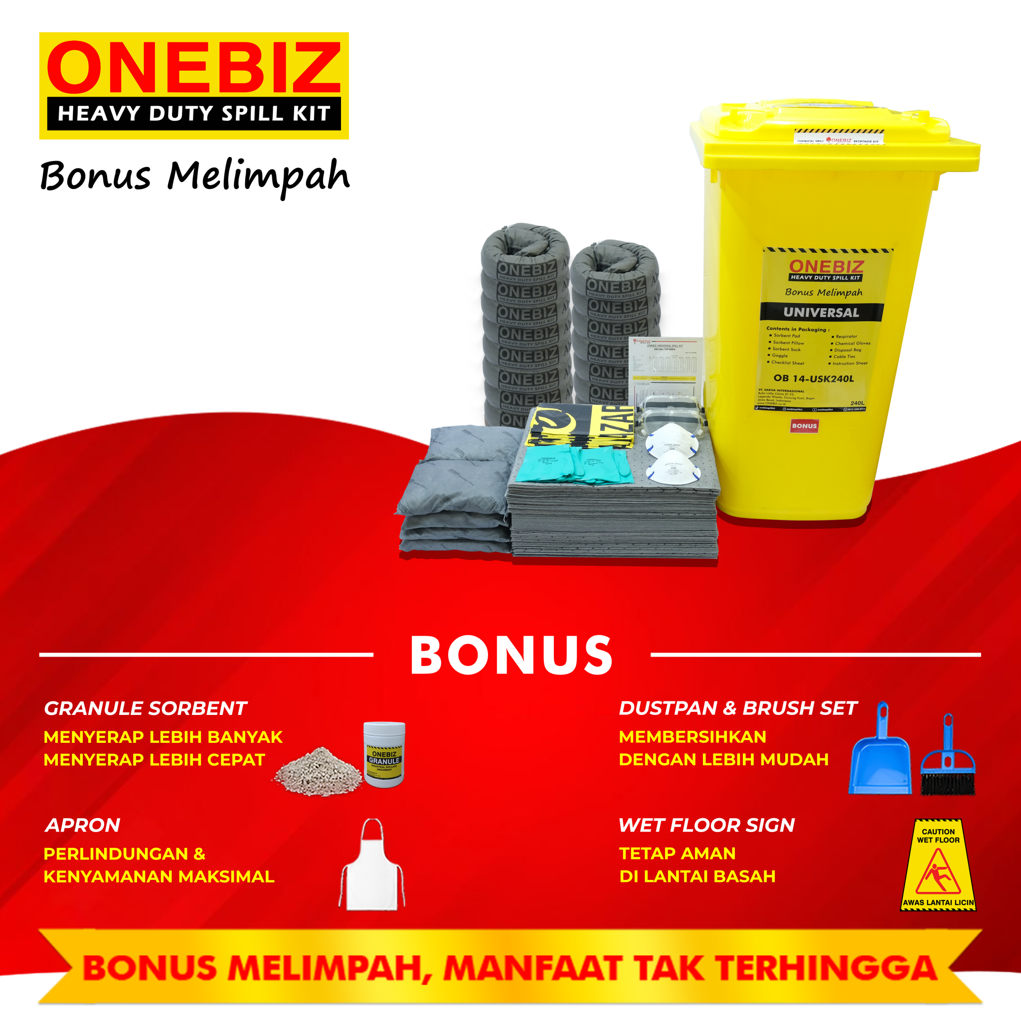 Jual ONEBIZ UNIVERSAL SPILL KIT 240 Liter SPILL KIT